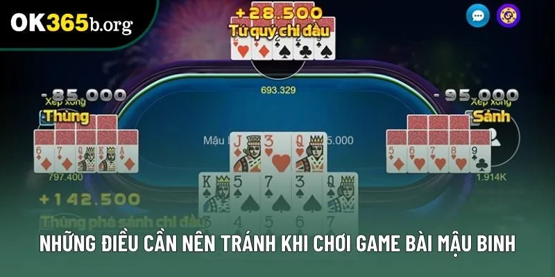 Những điều cần nên tránh khi chơi game bài Mậu Binh Những điều cần nên tránh khi chơi game bài Mậu Binh